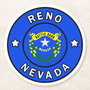 Reno Nevada Ronde Kartonnen Onderzetter