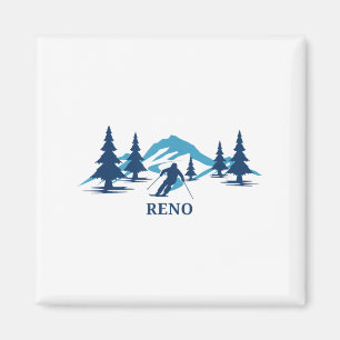 Reno Nevada Ski Resort Skiën Skier _1 Magneet