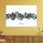 Reno Nevada Skyline BW Canvas Afdruk (Insitu (Woonkamer))