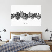 Reno Nevada Skyline BW Canvas Afdruk (Insitu (Slaapkamer))