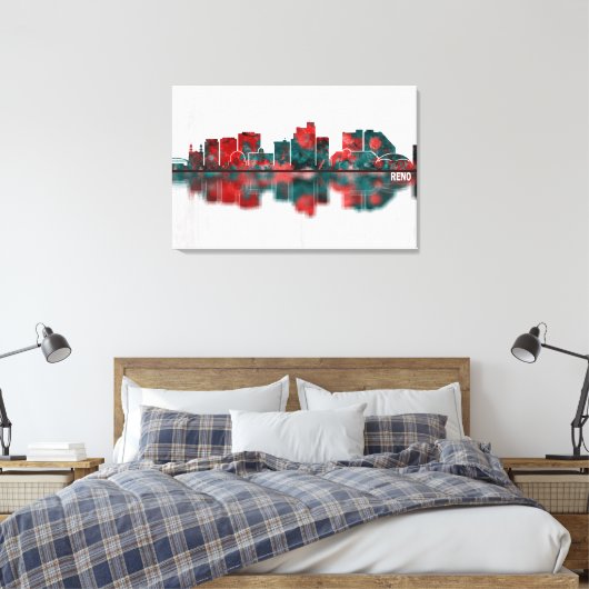 Reno Nevada Skyline Canvas Afdruk (Insitu (Slaapkamer))