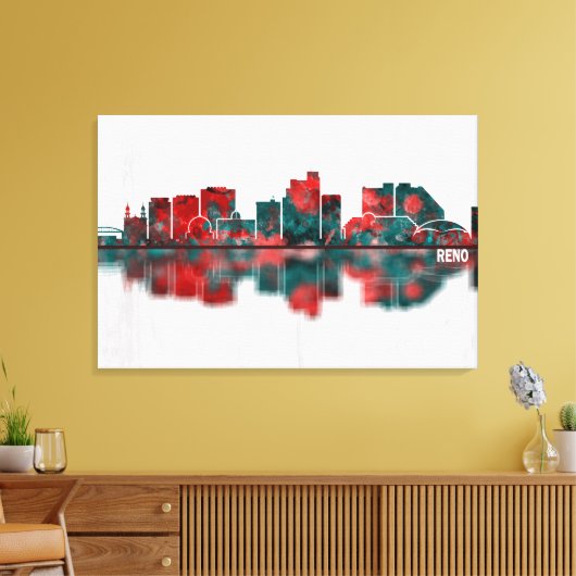 Reno Nevada Skyline Canvas Afdruk (Insitu (Woonkamer))
