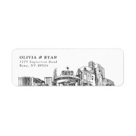Reno Nevada Skyline retour adreslabels Etiket