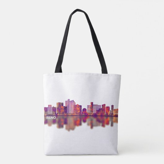 Reno Nevada Skyline Tote Bag (Achterkant)