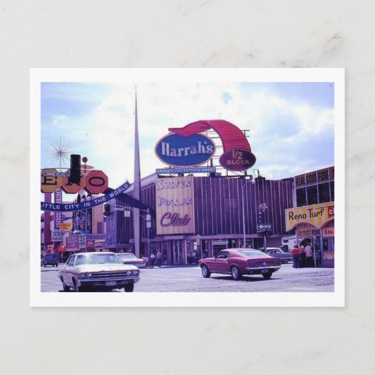 Reno Nevada Street Scene uit 1970 Briefkaart (Voorkant)
