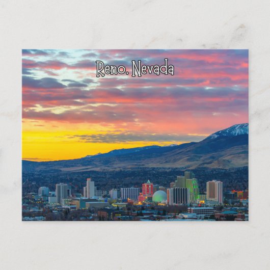 Reno Nevada Sunset Briefkaart (Voorkant)