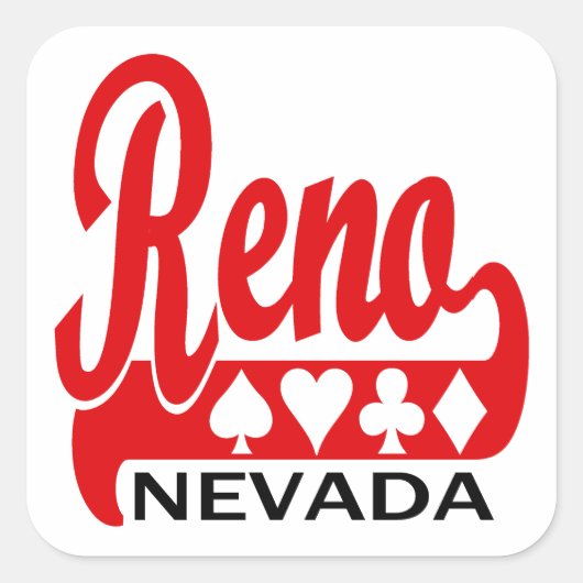 Reno, Nevada Vierkante Sticker (Voorkant)