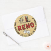 Reno Nevada vintage reizen Ronde Sticker (Envelop)