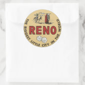 Reno Nevada vintage reizen Ronde Sticker (Tas)