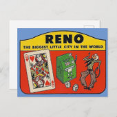 Reno Nevada Vintage Travel - Briefkaart (Voorkant / Achterkant)