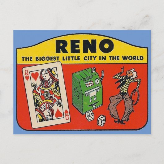 Reno Nevada Vintage Travel - Briefkaart (Voorkant)