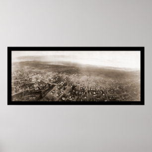 Reno NV Aerial Uitzicht Foto 1908 Poster