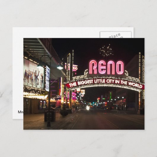 Reno NV Briefkaart (Voorkant / Achterkant)