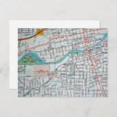 RENO, NV  Map Briefkaart (Voorkant / Achterkant)