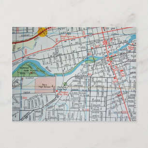 RENO, NV  Map Briefkaart