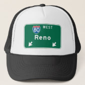 Reno, NV Road Sign Trucker Pet (Voorkant)