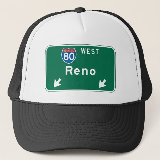 Reno, NV Road Sign Trucker Pet (Voorkant)