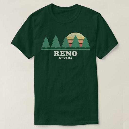 Reno NV  Throwback Retro 70s Design T-shirt (Design voorkant)