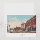 Reno NV, Virginia Street Uitzicht 1910s Briefkaart (Voorkant / Achterkant)