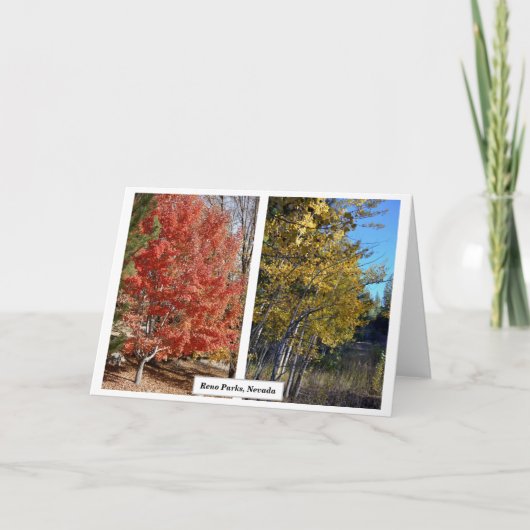 Reno Parks in Herfst, Nevada, Photography J.Halko Kaart (Voorkant)