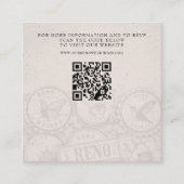 Reno Passport Wedding QR Informatiekaartje (Voorkant)