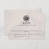 Reno Passport Wedding RSVP Kaartje (Voorkant / Achterkant)