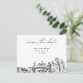 Reno Save the Date Briefkaart Elegante bruiloft (Staand voorkant)