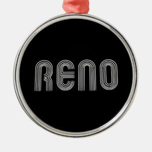 Reno Sign White Metalen Ornament
