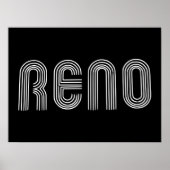 Reno Sign White Poster (Voorkant)