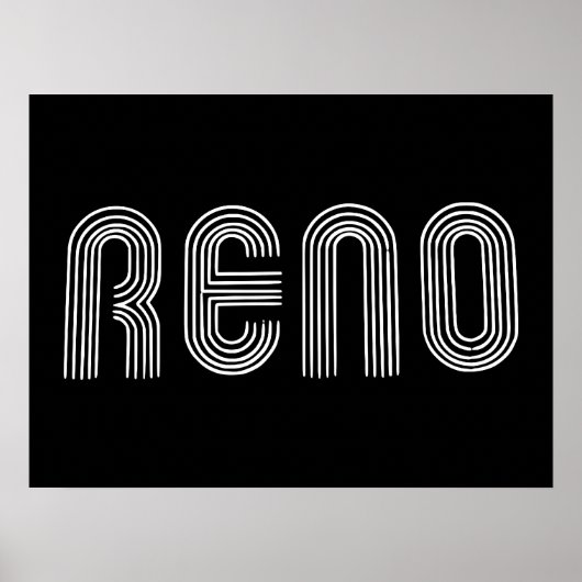 Reno Sign White Poster (Voorkant)