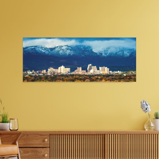 Reno Skyline Herfst en Sneeuwpano op Canvas (Insitu (Woonkamer))