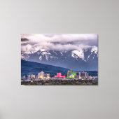 Reno Skyline op een Stormy April Evening Canvas Afdruk (Voorkant)