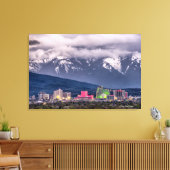 Reno Skyline op een Stormy April Evening Canvas Afdruk (Insitu (Woonkamer))
