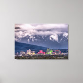 Reno Skyline op een Stormy April Evening Canvas Afdruk (Voorkant)