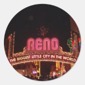 Reno-teken Ronde Sticker (Voorkant)