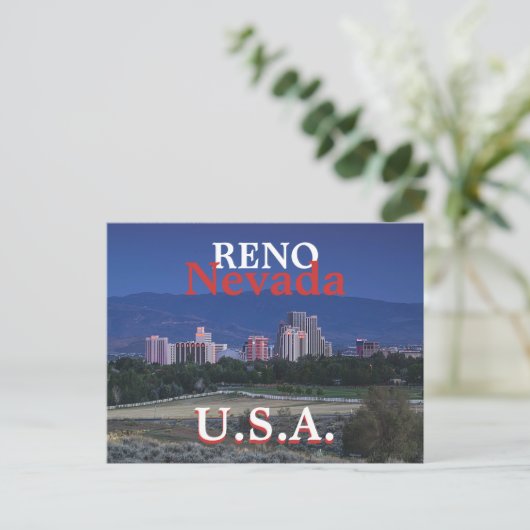 Reno U.S.A. Briefkaart (Staand voorkant)