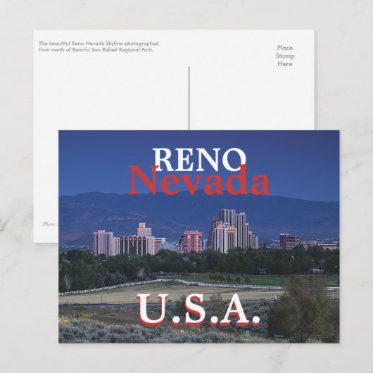 Reno U.S.A. Briefkaart (Voorkant / Achterkant)