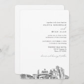 Reno Wedding Custom Skyline schets uitnodiging (Voorkant / Achterkant)