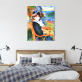 Renoir - Aan de zeekust Canvas Afdruk (Insitu (Slaapkamer))