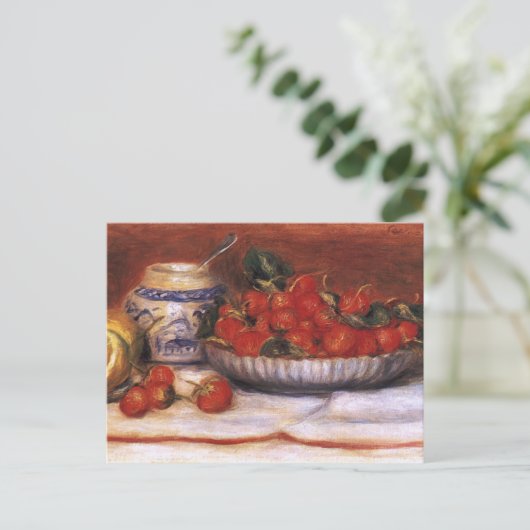 Renoir: Aardbeien Briefkaart (Staand voorkant)