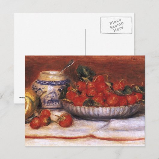 Renoir: Aardbeien Briefkaart (Voorkant / Achterkant)