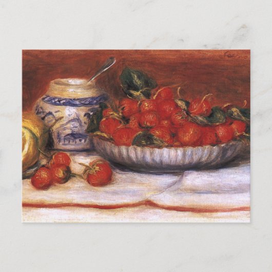 Renoir: Aardbeien Briefkaart (Voorkant)