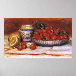 Renoir: aardbeien poster