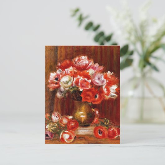Renoir - Anemones, 1909 Briefkaart (Staand voorkant)