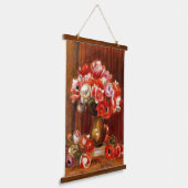 Renoir - Anemones, beroemd schilderij Hangend Wandkleed (Gebogen)