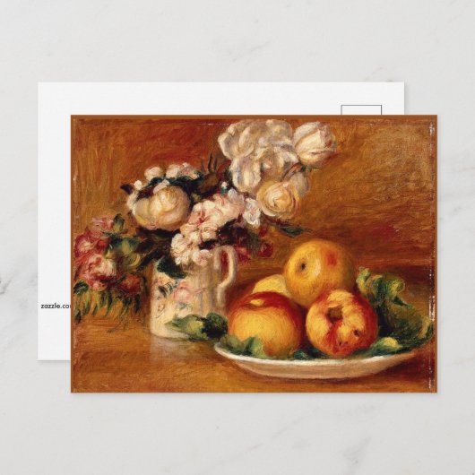 Renoir - appels en bloemen briefkaart (Voorkant / Achterkant)