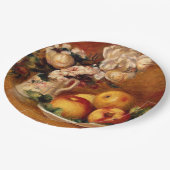 Renoir - appels en bloemen papieren bordje (Gekanteld)