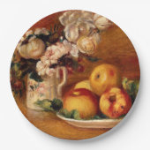 Renoir - appels en bloemen papieren bordje (Voorkant)
