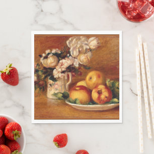 Renoir - appels en bloemen servet