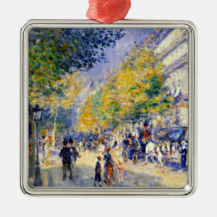Renoir art: Het schilderij Great Boulevards Metalen Ornament